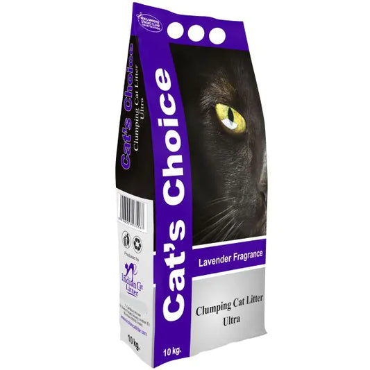 CAT’S CHOICE BENTONITE GRANULES CLUMPING CAT LITTER 10 Kg-LAVENDER