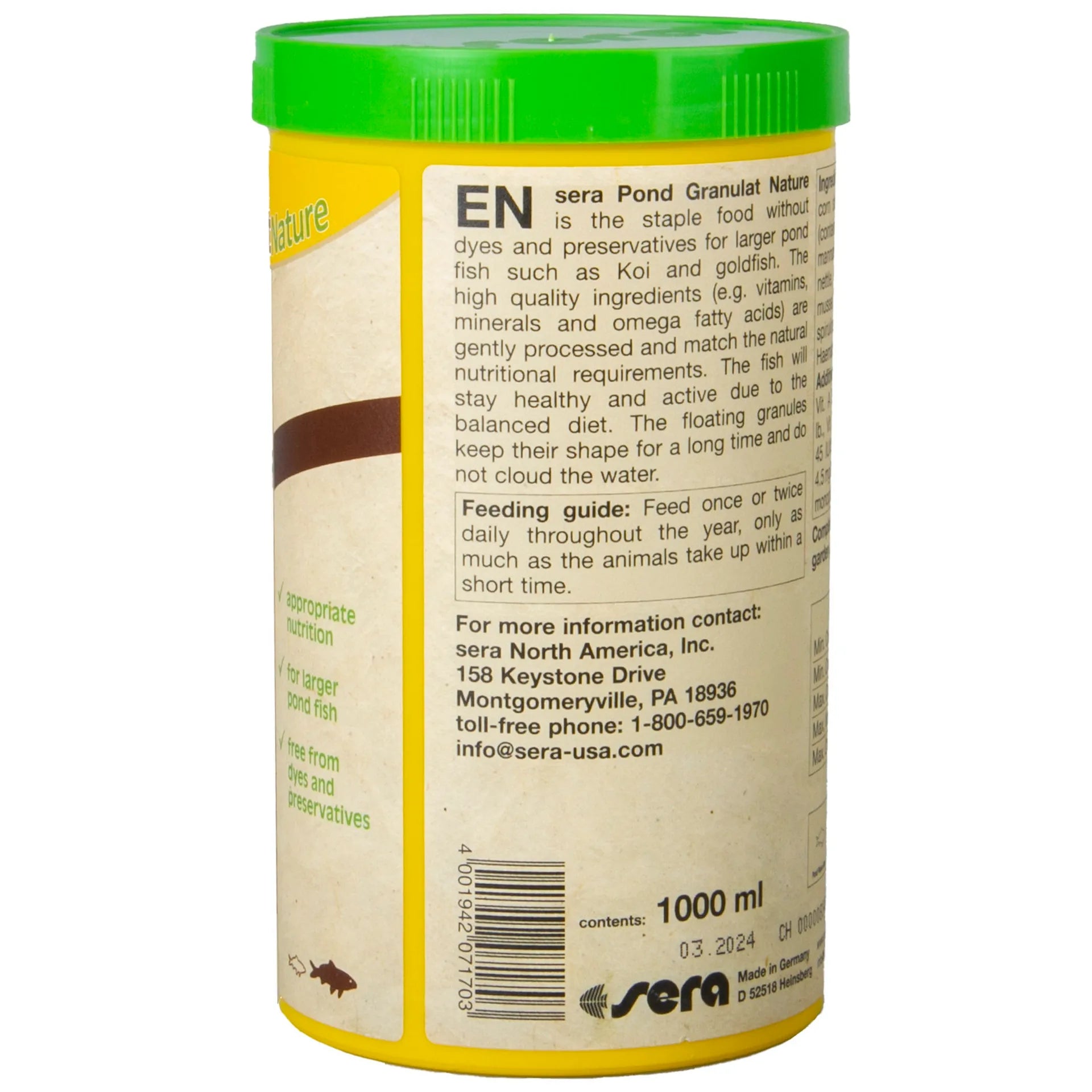 Sera Pond Granulate Nature 1L