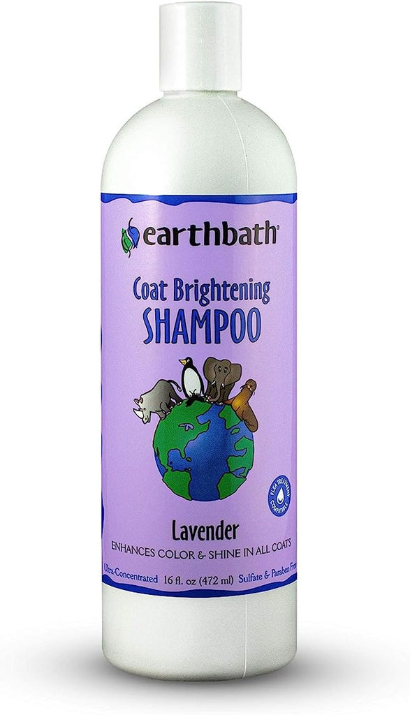 Earthbath® Coat Brightening Shampoo, Lavender, Enhances Color & Shine in All Coats 16oz