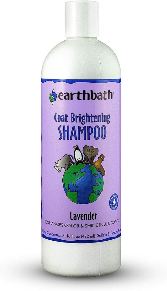 Earthbath® Coat Brightening Shampoo, Lavender, Enhances Color & Shine in All Coats 16oz