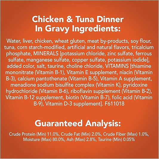 Purina Friskies Prime Filets Wet Cat Food with Chicken & Tuna in Gravy 156g