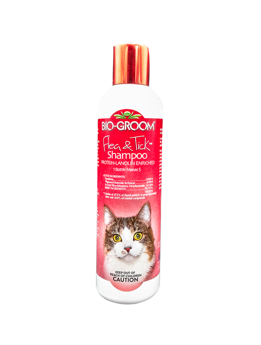Bio Groom Flea & Tick Cat Shampoo 8oz