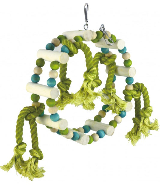 Pado Green Round Lader Hanging Bird Toy