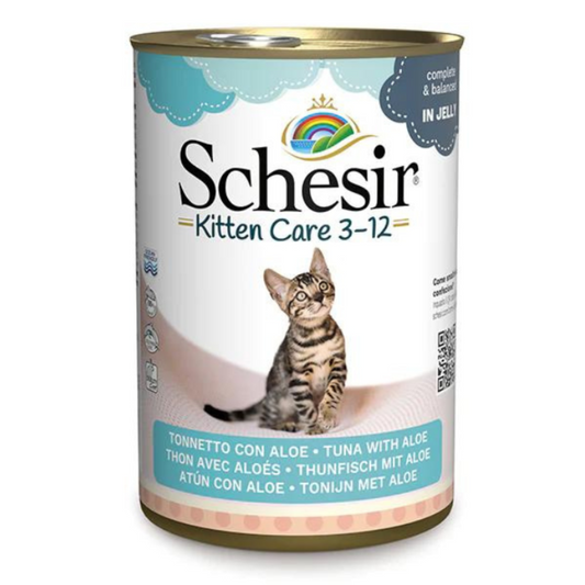 Schesir Kitten Care Can In Jelly 3-12 Tuna with Aloe 140g