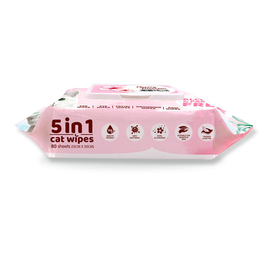 Kit Cat 5-in-1 Cat Wipes CHERRY BLOSSOM