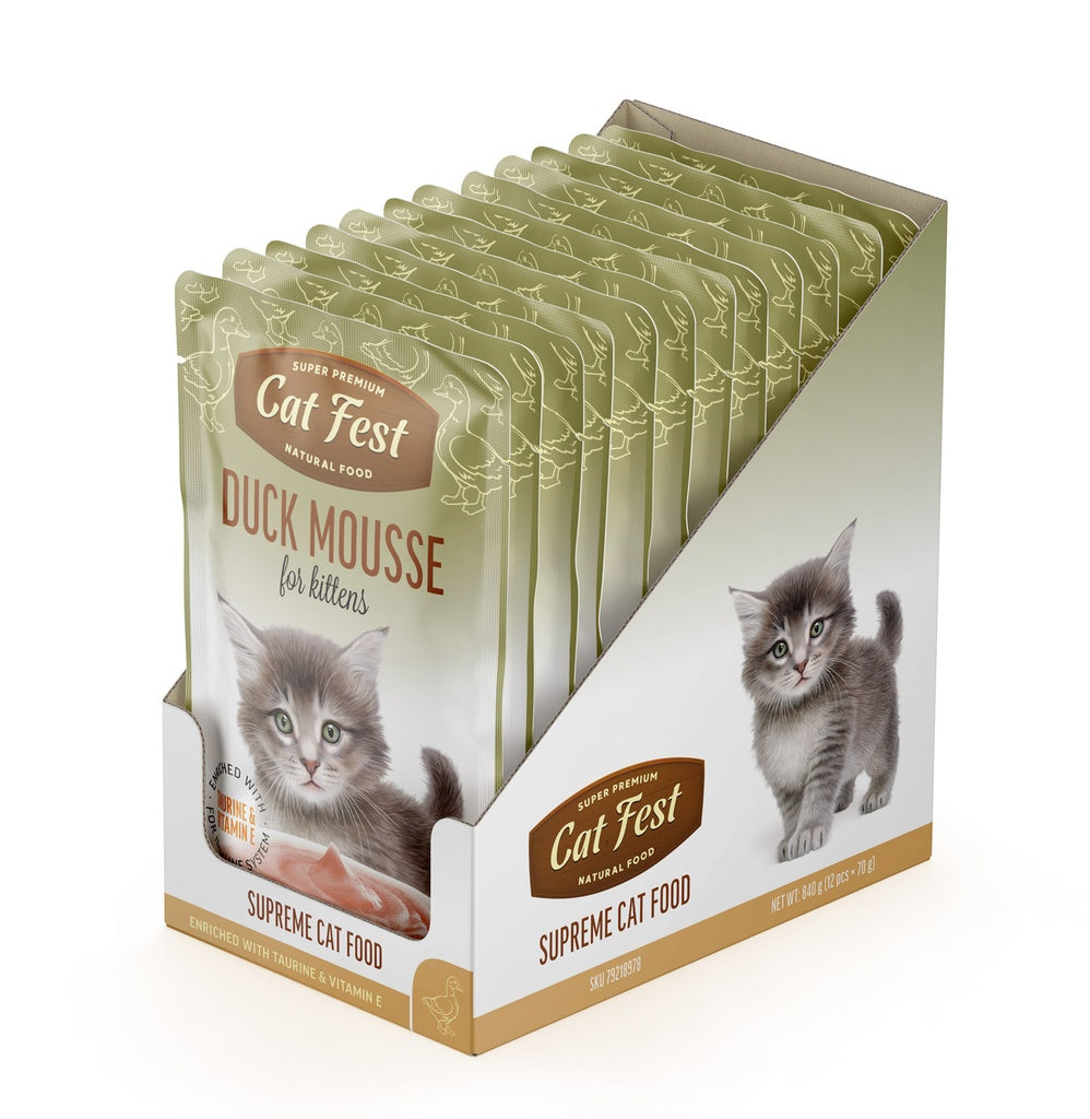 Cat Fest Duck Mousse For Kittens 70g