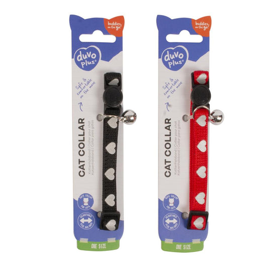 Duvo+ Cat Collar Hearts Reflective Mixed Colors 20-30cm