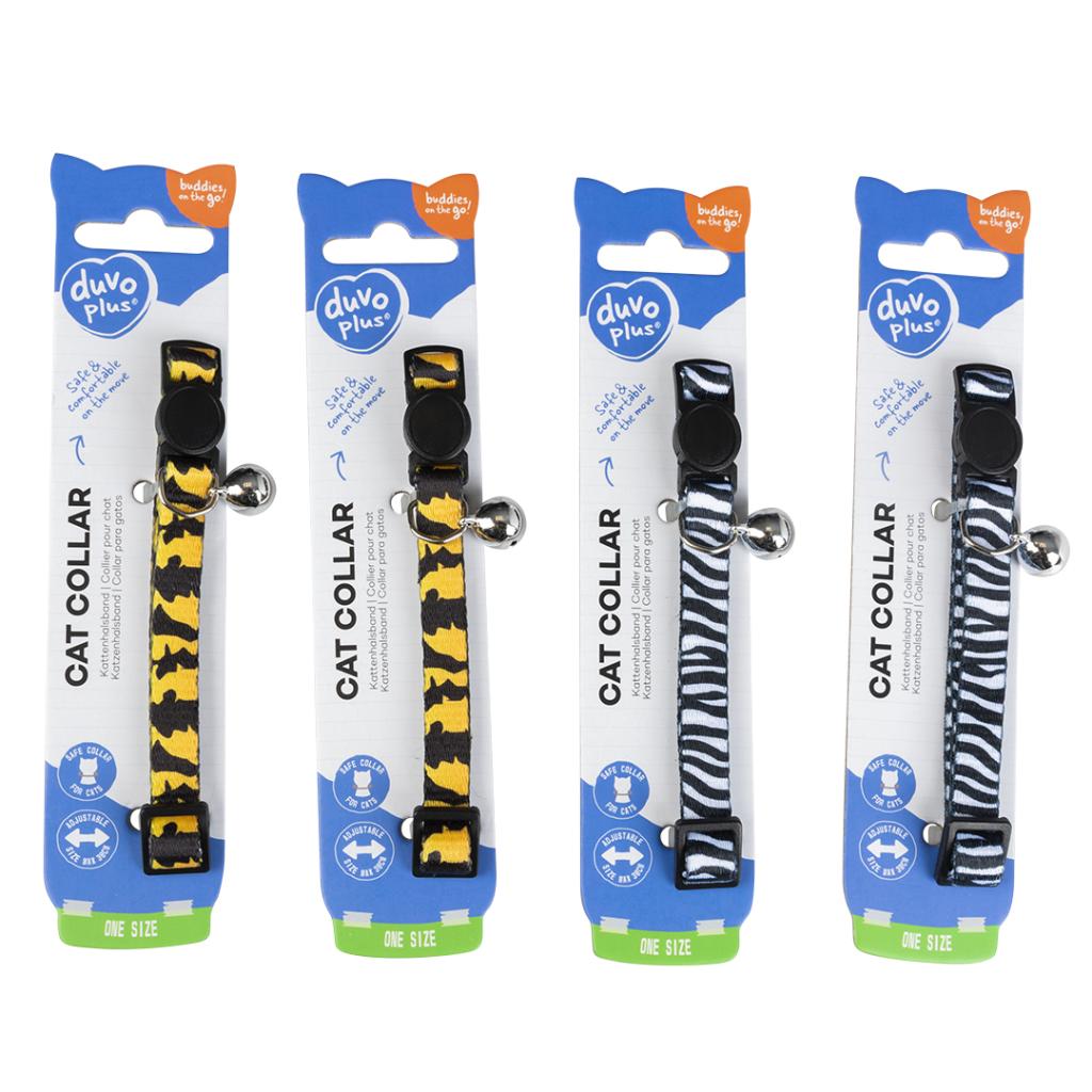 Duvo+ Cat Collar Zoo Nylon Mixed Colors 20-30cm