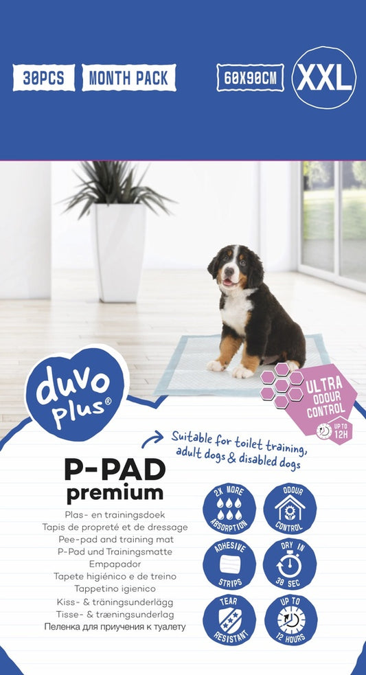 Duvo+ Pet Pad Premium XXL-60x90cm-Odour Control-30pcs