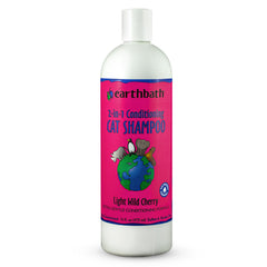 Earthbath® 2-in-1 Conditioning Cat Shampoo, Light Wild Cherry, Extra Gentle Conditioning Formula 16oz
