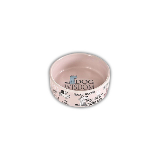 Saas Pet Ceramic Food Bowl- Pink  0011PK