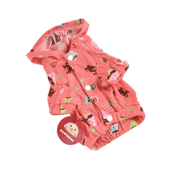 Hong Pet Animal Print Pet OutFit-Pink - M