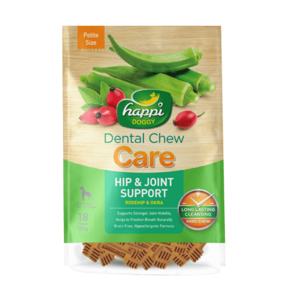 Happi Doggy Dental Chew Care-Hip & Joint Support-2.5" (18 Pieces)-150g