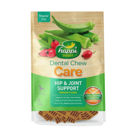 Happi Doggy Dental Chew Care-Hip & Joint Support-4" (6 Pieces)-150g