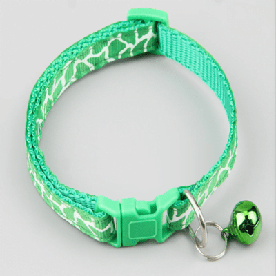 PETS CLUB ADJUSTABLE CAT COLLAR WITH BELL – LIGHT GREEN