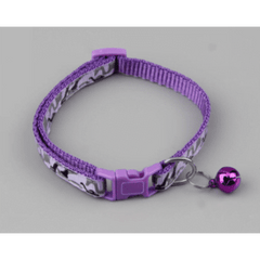 Pets Club Adjustable Cat Collar With Bell- Purple