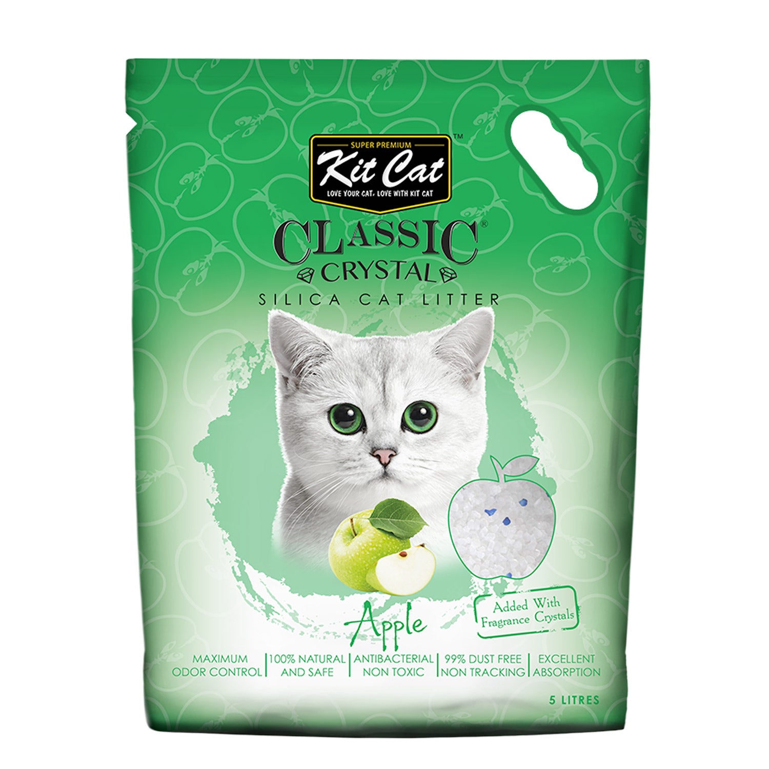 Kit Cat Classic Crystal Cat Litter - Apple (5 Litres)