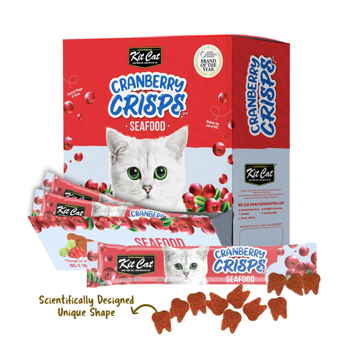 Kit Cat Cranberry Crisps Seafood for cats 20g