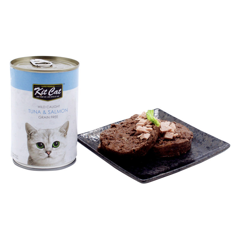Kit Cat Wild Caught Tuna & Salmon wet food 400g