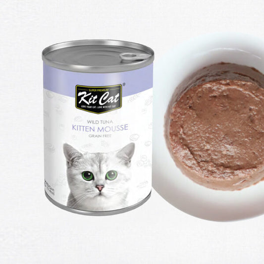 Kit Cat Wild Tuna Kitten Mousse Canned Cat Food 400 gm