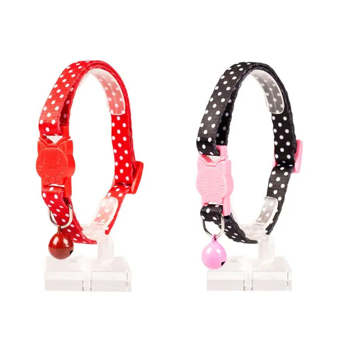 Duvo Cat Collar Nylon Mixed Colors White Dots
