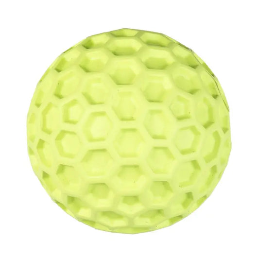 Duvo+ Rubber Hexagon Ball Dispenser Dog Toy ,Green