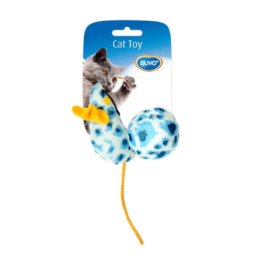 Duvo Assortment Mouse and Ball Leopard Mixed Colors Cat toy