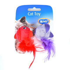 Duvo Assortment Birds With Feather Red/Purple