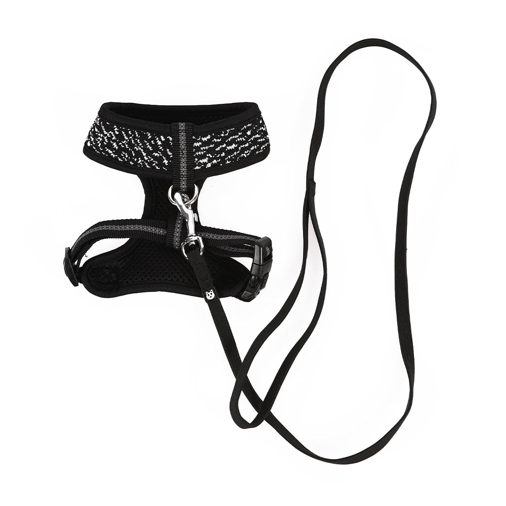 M-PETS Catogo Cat Harness & Leash Set Black