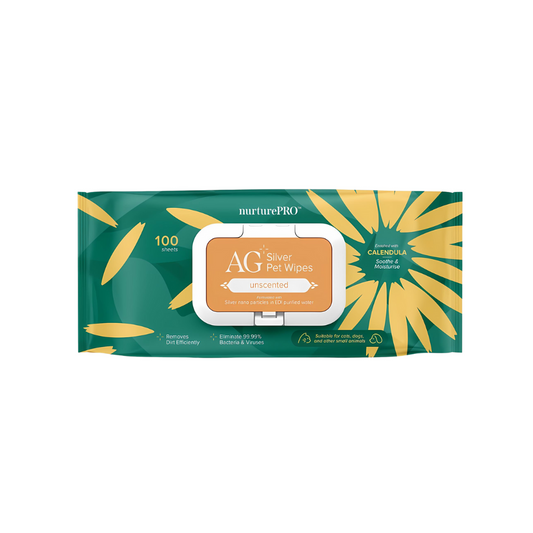 NurturePro AG+ Silver Pet Wet Wipes- UNSCENT 100p