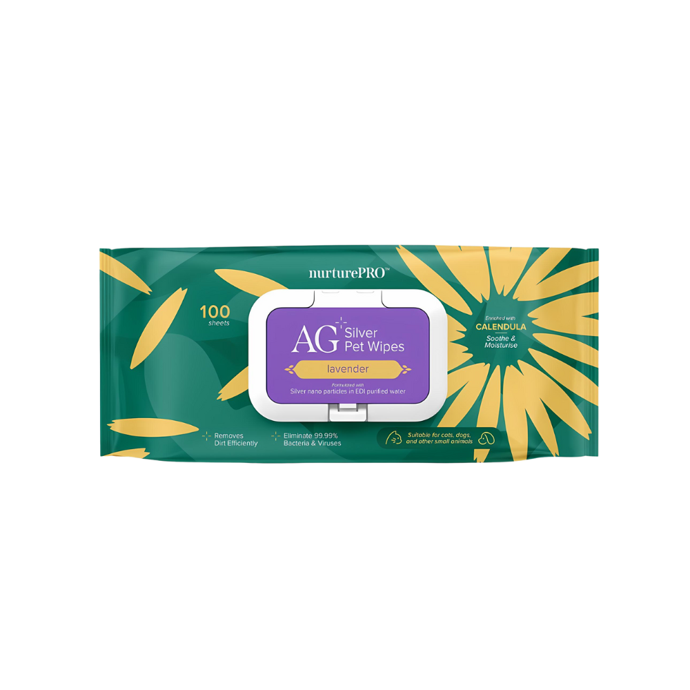 NurturePro AG+ Silver Pet Wet Wipes- LAV -100p