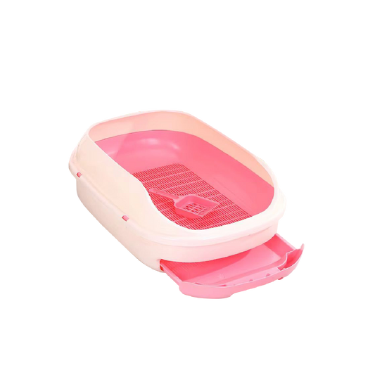 Saas 2-Layer Cat Litter Tray 56x45x23 CM (Pink)SA4761