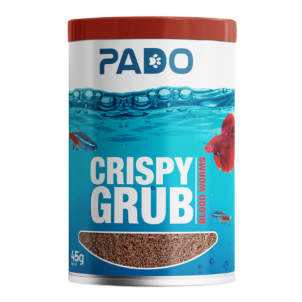 Pado Crispy Grub Blood Worms Fish Food 45g (500ml)