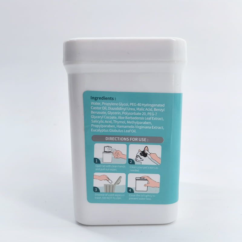 Purry Ear Relief Wipes for dogs & cats- 50ct