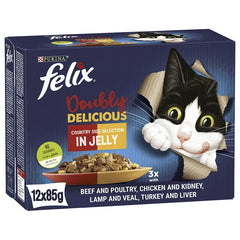 Purina Felix  Countryside Selection Mixed Meat Jelly Box 85g-12