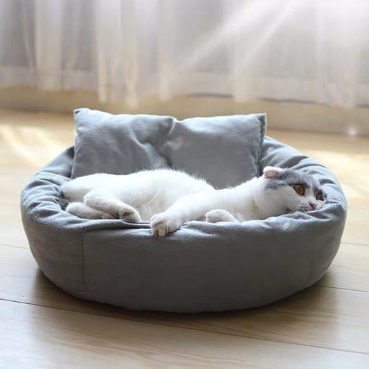 Round Shape Dog And Cat Indoor Bed-48 cm (Diameter)