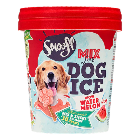 Smoofl Watermelon Mix for Dog Ice with 10pcs Chew Sticks - 105G