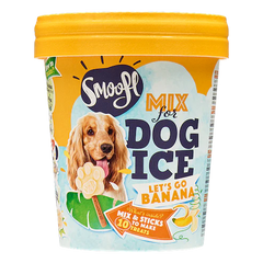 Smoofl Banana Mix for Dog Ice with 10pcs Chew Sticks - 105G