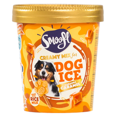 Smoofl Creamy Caramel Mix for Dog Ice with 10pcs Chew Sticks - 105G