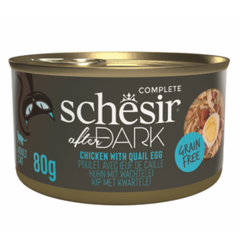 Schesir After Dark Wholefood in Broth Chicken with Quail Egg 80g