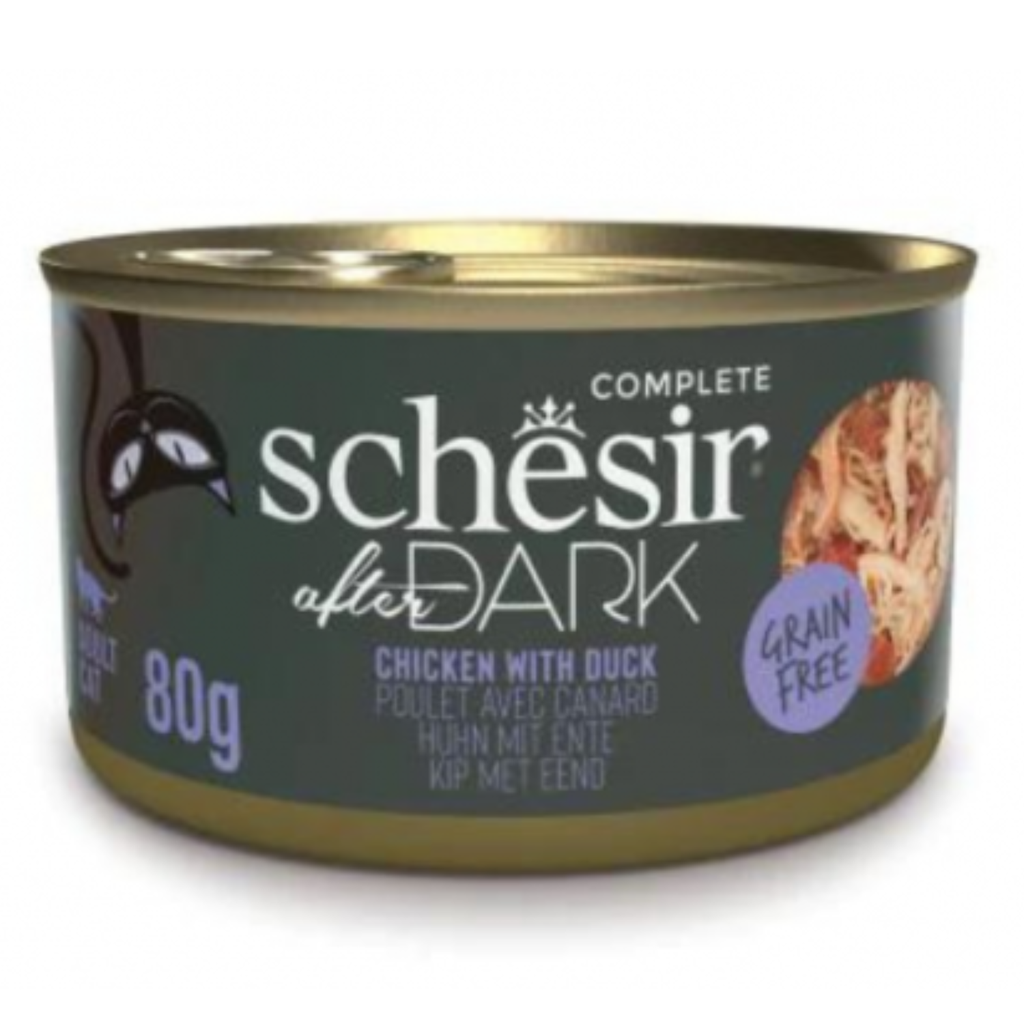 Schesir After Dark Wholefood in Broth Chicken with Duck 80g