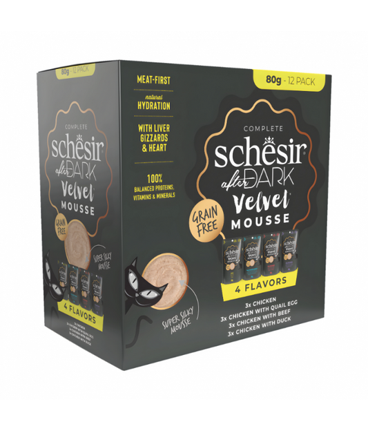 Schesir After Dark  Velvet Mousse in Broth Variety pack  960g