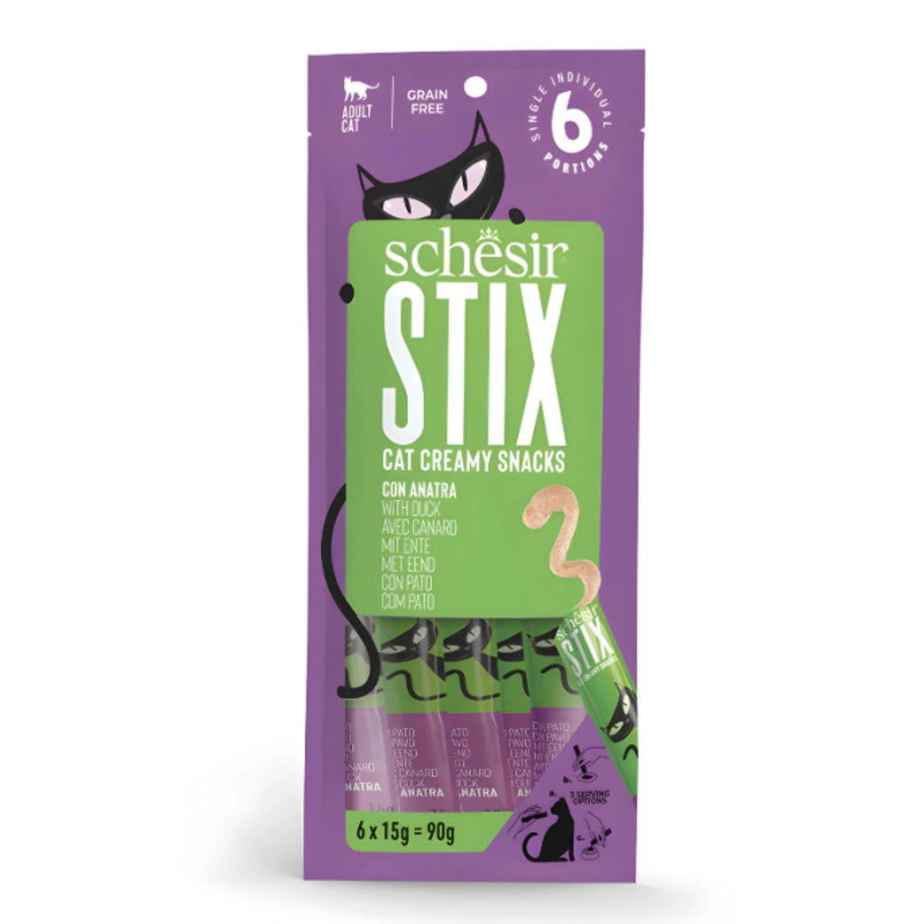 Schesir Stix Treat for Cat In Cream - Duck 6*15g