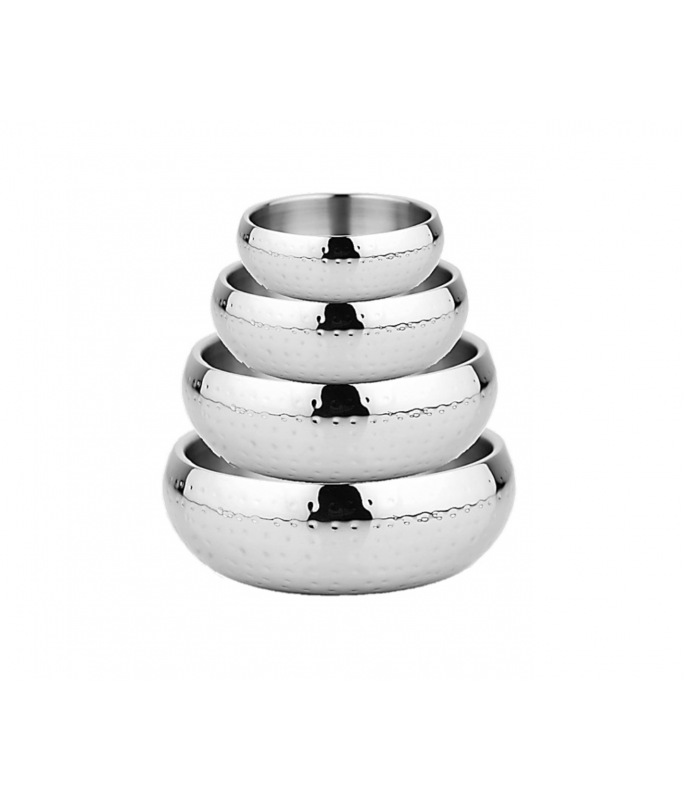 Pado Double Wall Bowl Silver 12cm Small