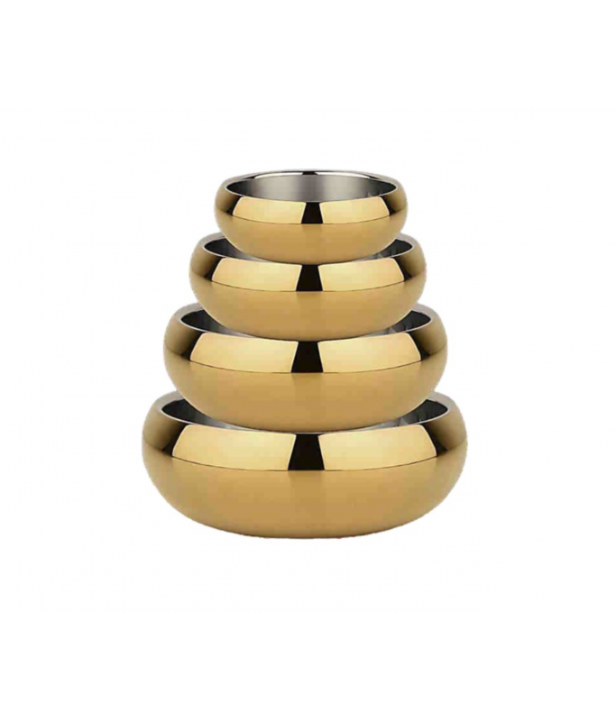 Pado Double Wall Bowl Gold 16cm Medium