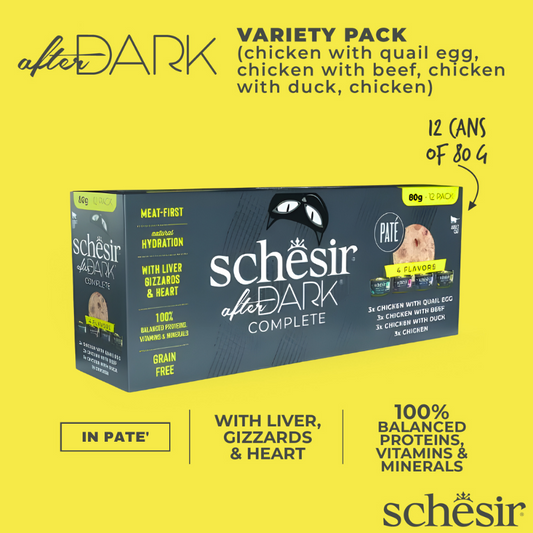 Schesir After Dark In Pate Variety Pack cat 960g