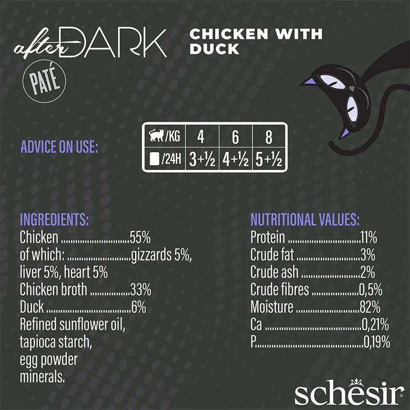 Schesir After Dark  Pate  Chicken with Duck 80g