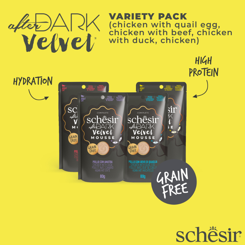 Schesir After Dark  Velvet Mousse in Broth Variety pack  960g