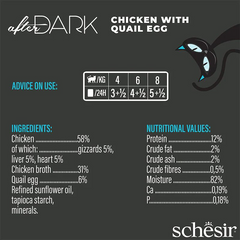 Schesir After Dark Wholefood in Broth Chicken with Quail Egg 80g