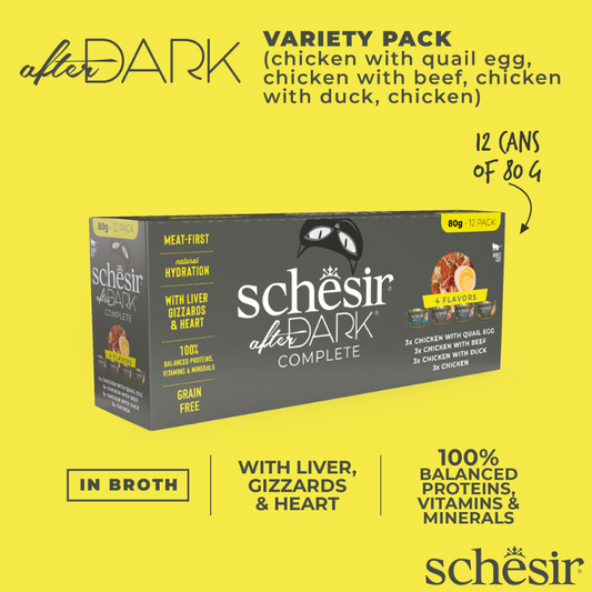 Schesir After Dark Wholefood in Broth Variety Pack 960g